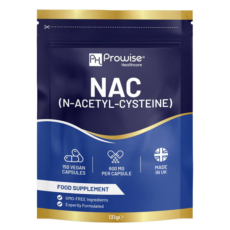 NAC N-Acetyl-Cystein 600mg 150 Kapseln | Hergestellt in Großbritannien
