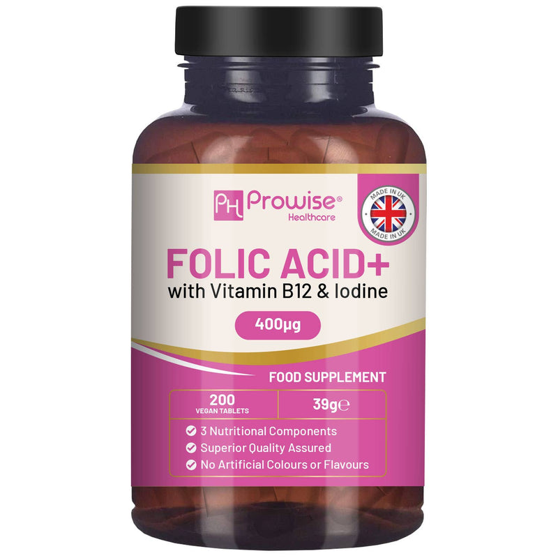 Folsäuretabletten 400 µg – 400 vegane Vitamin B9 Tabletten