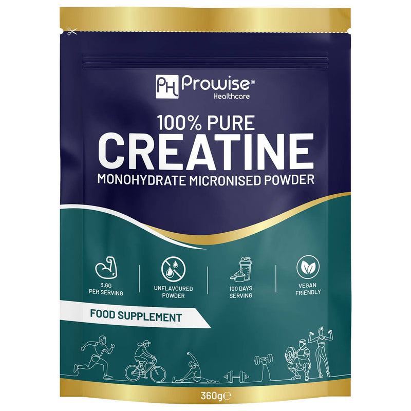 Kreatin-Monohydrat-Pulver | 100 Portionen – 360 g Beutel
