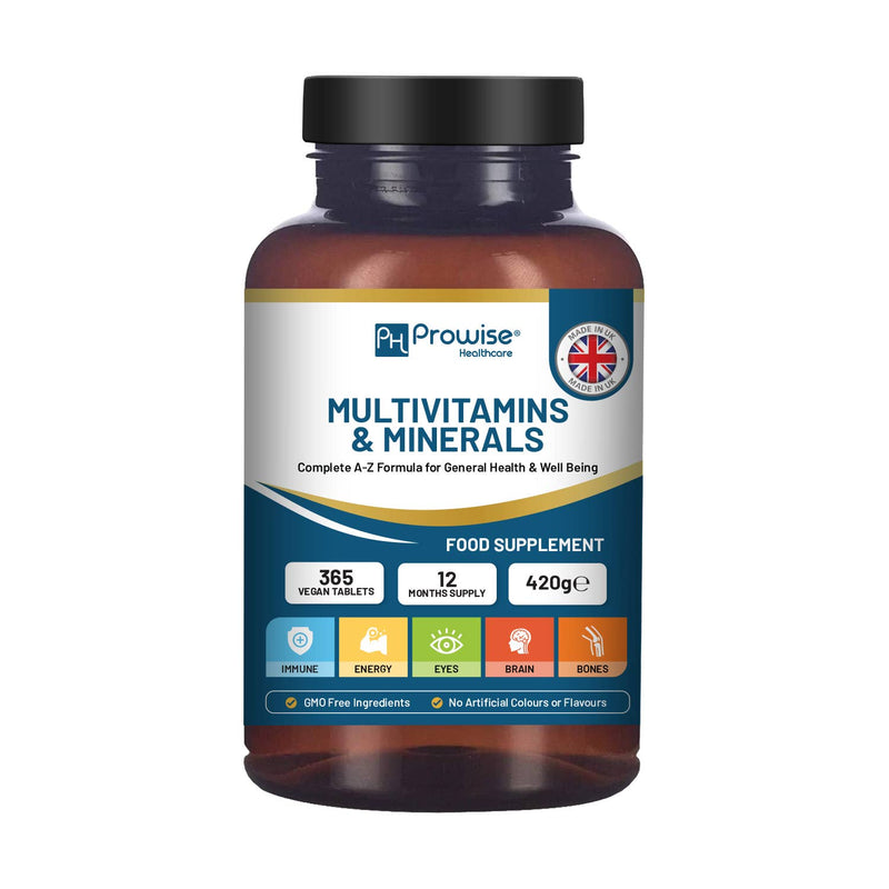 A-Z Multivitamine & Mineralien | 365 Vegane Multivitamin-Tabletten
