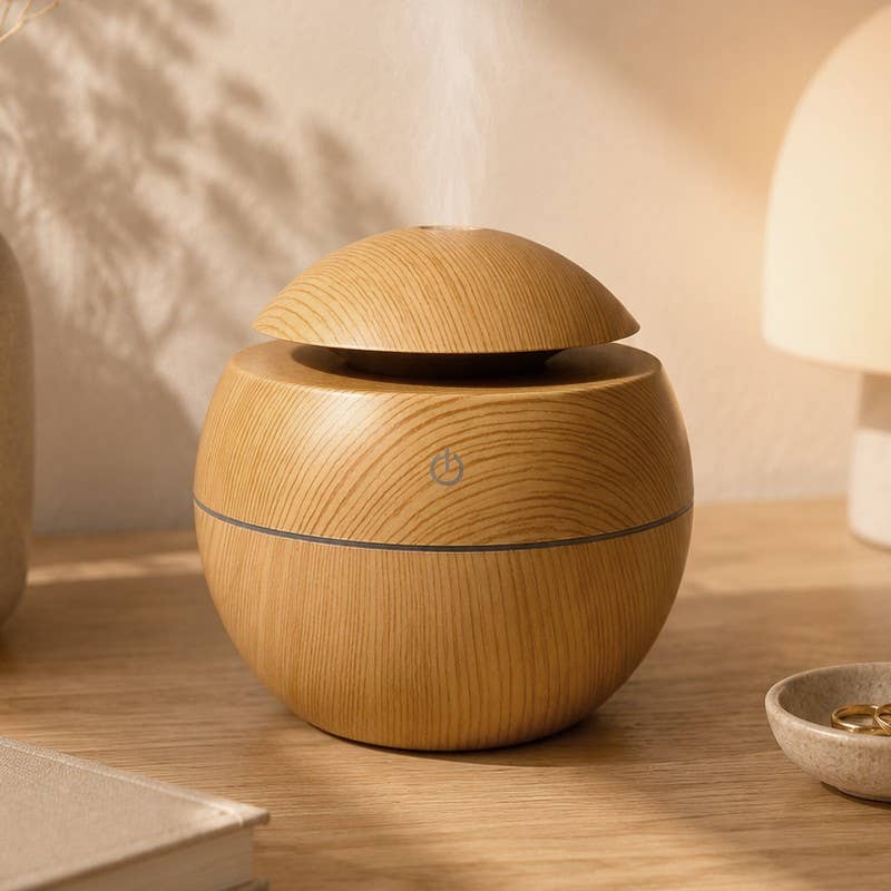 Sphere – Luftbefeuchter mit Kiefernholz‑Effekt