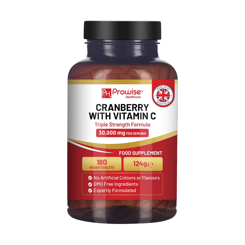 Cranberry mit Vitamin C, Dreifachstärke 30.000 mg