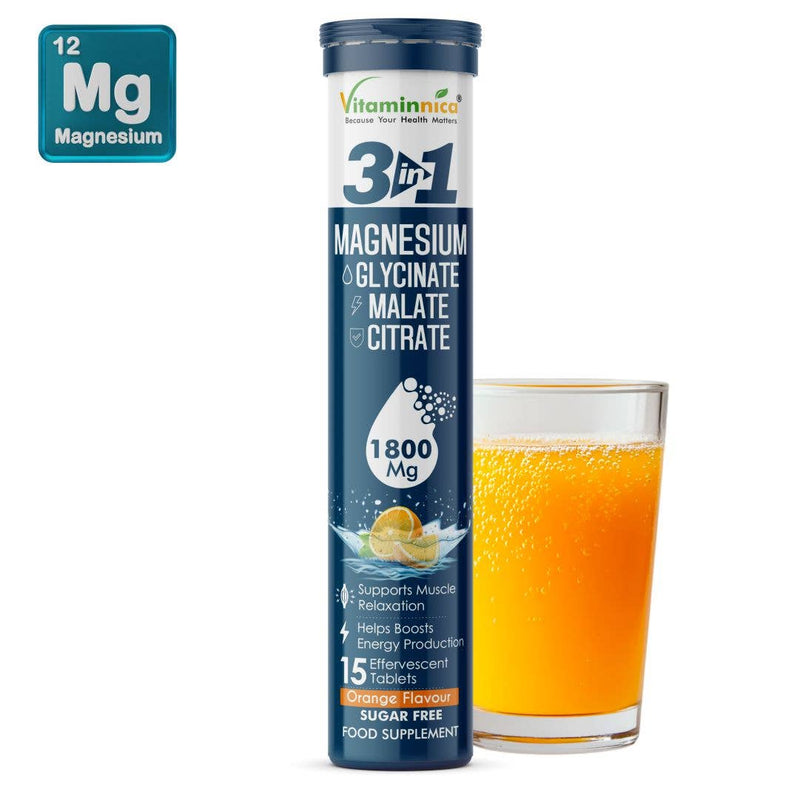 Vitaminnica Magnesium 3-in-1 Brausetabletten für die Gesundheit