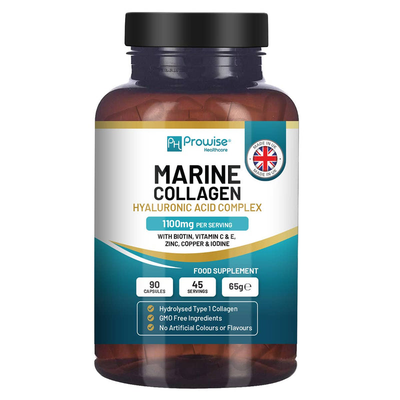 Marine Kollagen mit Hyaluronsäure 1100 mg – 90 Kapseln