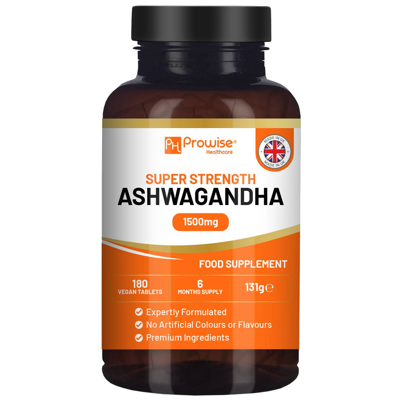 Ashwagandha 1500 mg, 180 vegane Tabletten