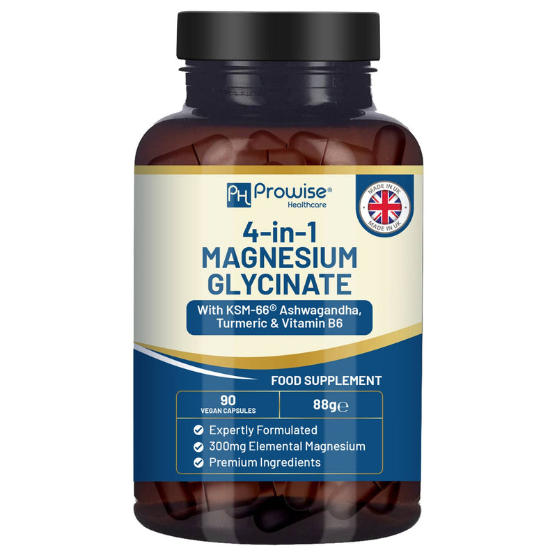 Magnesiumglycinat mit Ashwagandha, Kurkuma & Vitamin B6